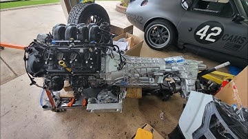 Factory Five XTF Day 7.0 assembly - The Motor and Transmission are ONE!