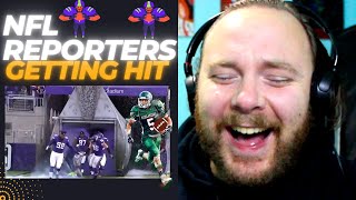 NFL Reporters Getting Hit - REACTION!!!