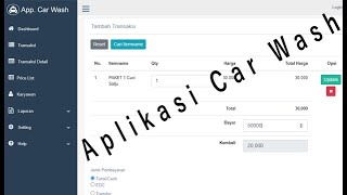 Aplikasi program software kasir cuci mobil motor car wash web base screenshot 4