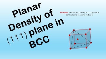 Planar density of (111) plane in bcc unit cell