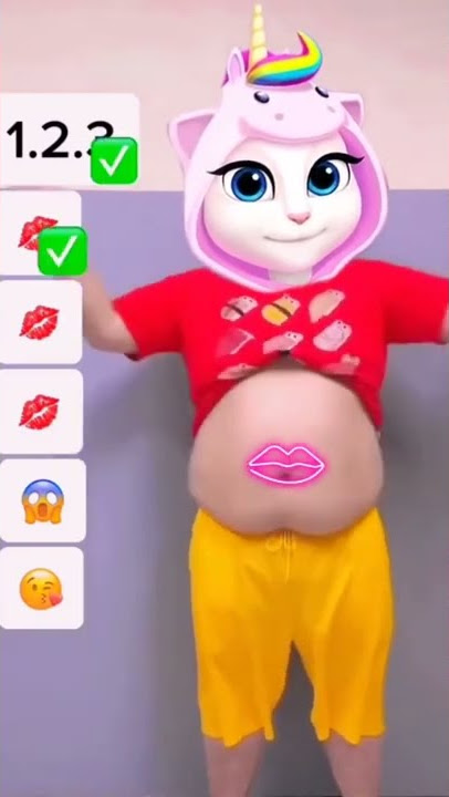 funniest Talking Angela and Talking Tom Fat Tummy Dance Effects   Most viewed on youtube #sho