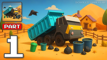 Garbage Truck - Gameplay Walkthrough Part 1 - Collect Trash Clean The City (iOS, Android)