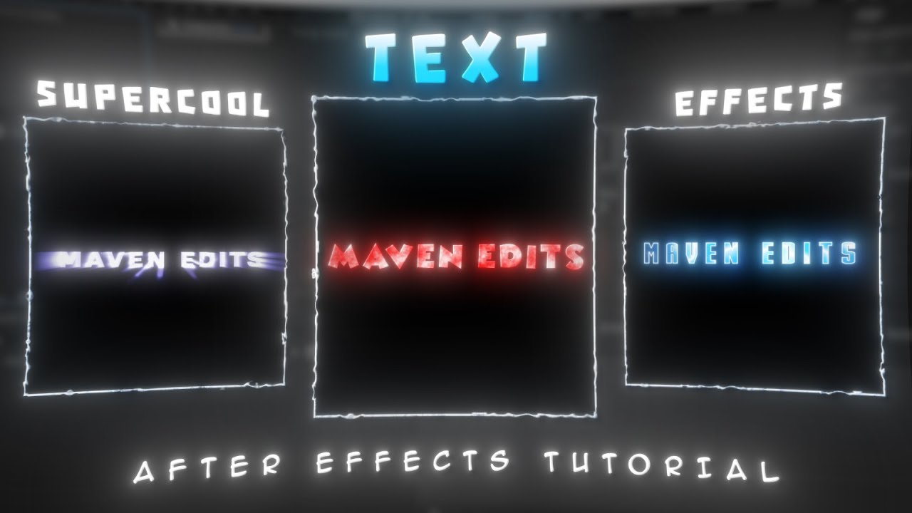 3 Cool Text Effects | After Effects Tutorial - YouTube