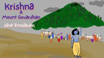 Krishna and Mount Govardhan save Vrindavan | Little Krishna
