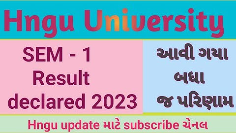 Hngu sem - 1&3  Result declared 2023 - hngu Result today - hngu Result - Result