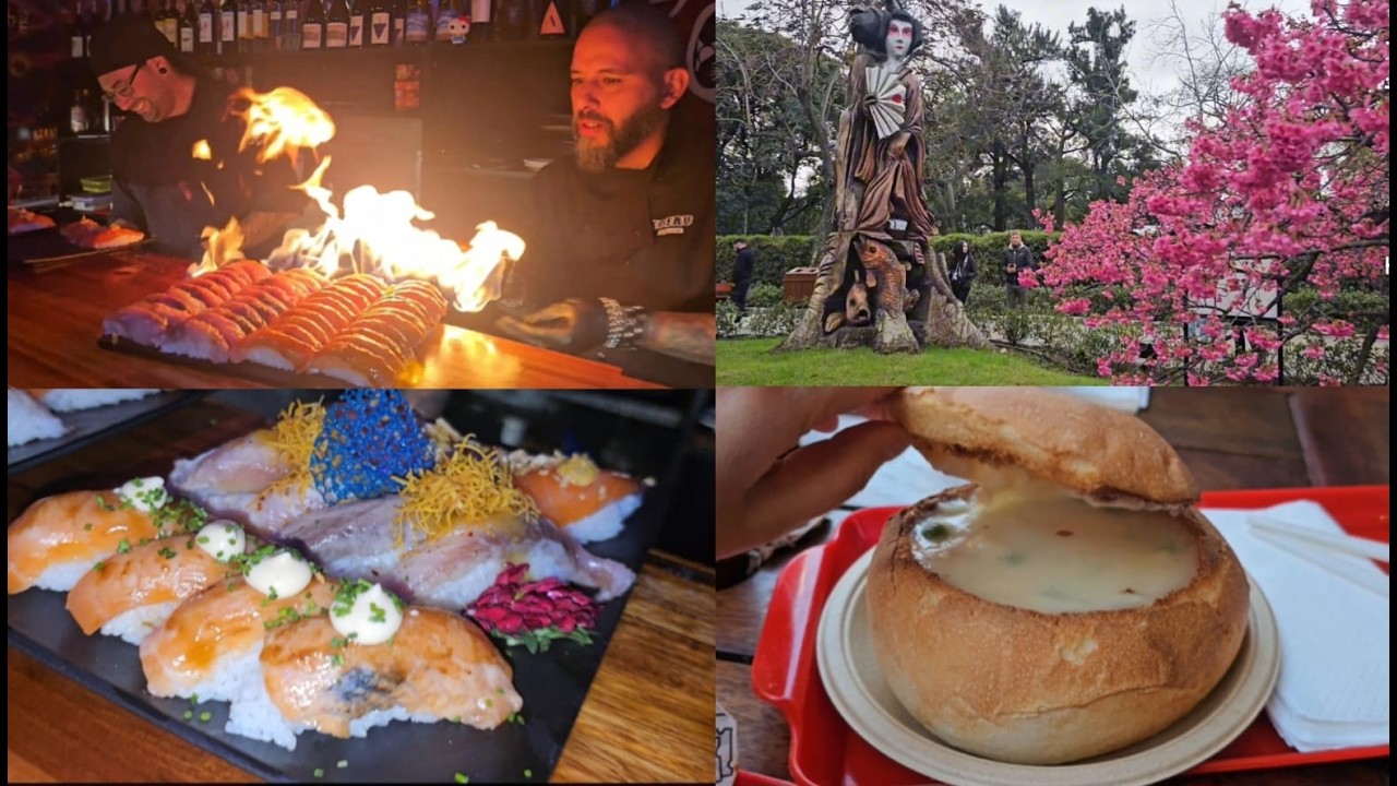 Fuimos al Barrio Chino en Buenos Aires. Paseamos en el Jardin Japones
