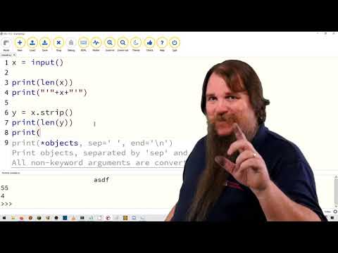 Python Intro Ep 09 - String Parsing with strip() and split()