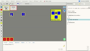 Programme Python de calcul de la somme des n premiers entiers avec AlgoTouch