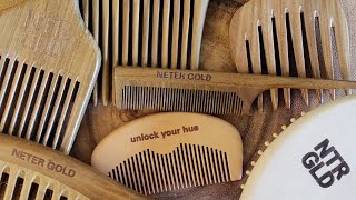 Stirring NTRGLD Wooden Combs In Oil - ASMR