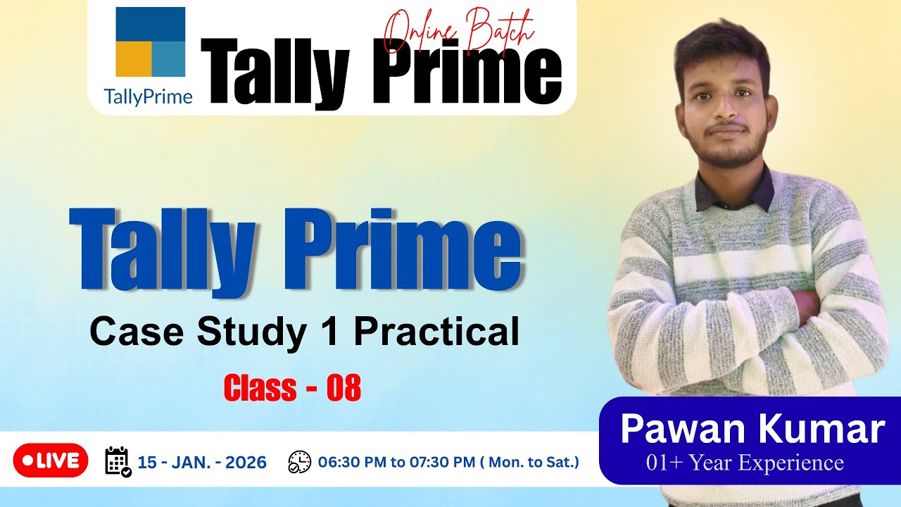 Tally Prime Case Study 1 Practical  | Tally Prime Tutorial in Hindi | Online Class by Pawan Sir
