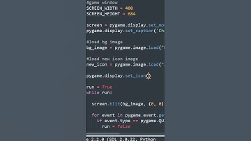 How To Change Default Window Icon In Pygame #shorts