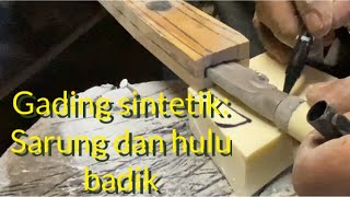 Synthetic Ivory Badik Sheath and Handle | Sarung Badik Bergading Sintetik.