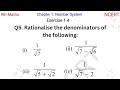 Rationalize the denominators of the following:(i) 1/√7(ii)1/(√7 - √6)(iii) 1/(√5 + √2)(iv)1/(√7 - 2)