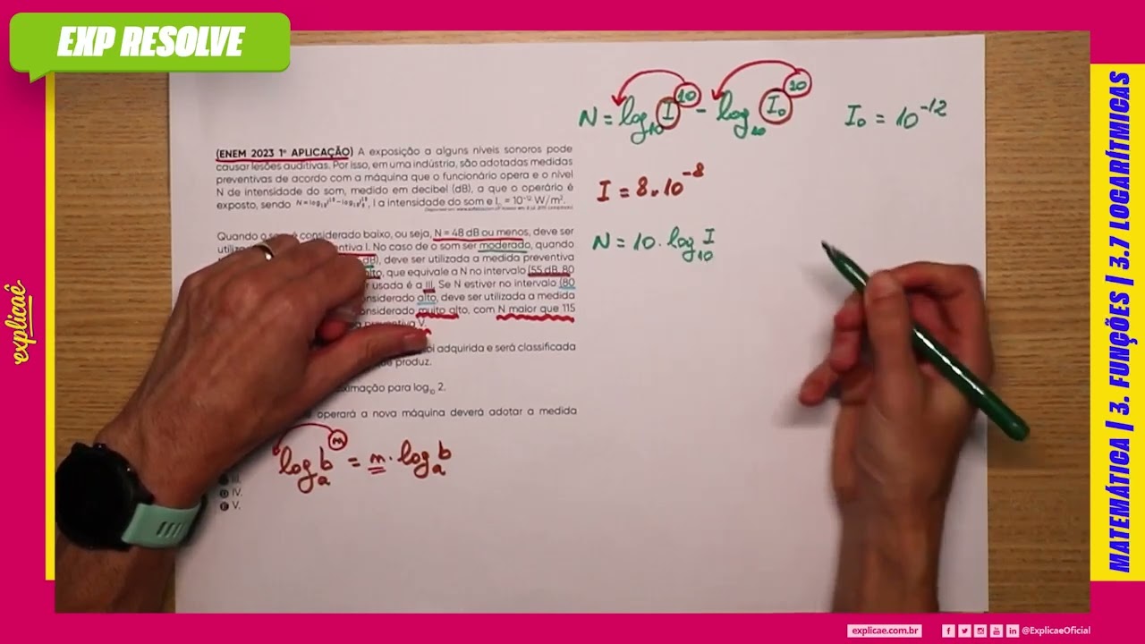 A EXPOSIÇÃO A ALGUNS NÍVEIS SONOROS PODE CAUSAR LESÕES AUDITIVAS. POR ISSO, EM (...) | LOGARÍTMICAS