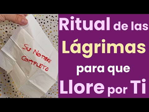 RITUAL de las LÁGRIMAS para que SIENTA TU DOLOR y TRISTEZA 😭 Garantizado!!