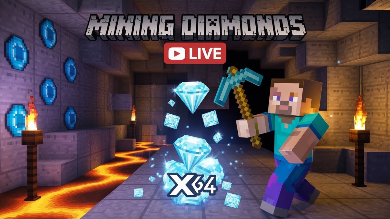 Mining diamonds in minecraft!!! - YouTube