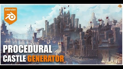 Blender Geometry Nodes - Procedural Medieval Castle Generator