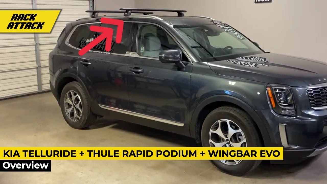 2020+ KIA Telluride with Thule Rapid Podium + WingBar EVO Roof Rack