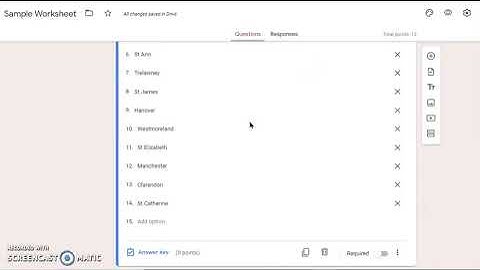 Dropdown Questions in Google Form