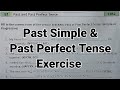 Past perfect tense &past tense worksheet/english grammar past perfect tense