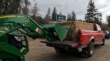 Things Just Got WAY Easier: Unloading A 1200LB Hay Bale