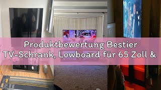 Produktbewertung Bestier TV-Schrank, Lowboard für 65 Zoll &amp; kleinere TVs, 160 x 35 x 52 cm, Fernsehs