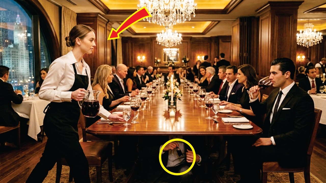 The Waitress Switched His Glass in Silence — The Mafia Boss Watched, Realizing She’d Saved His Life