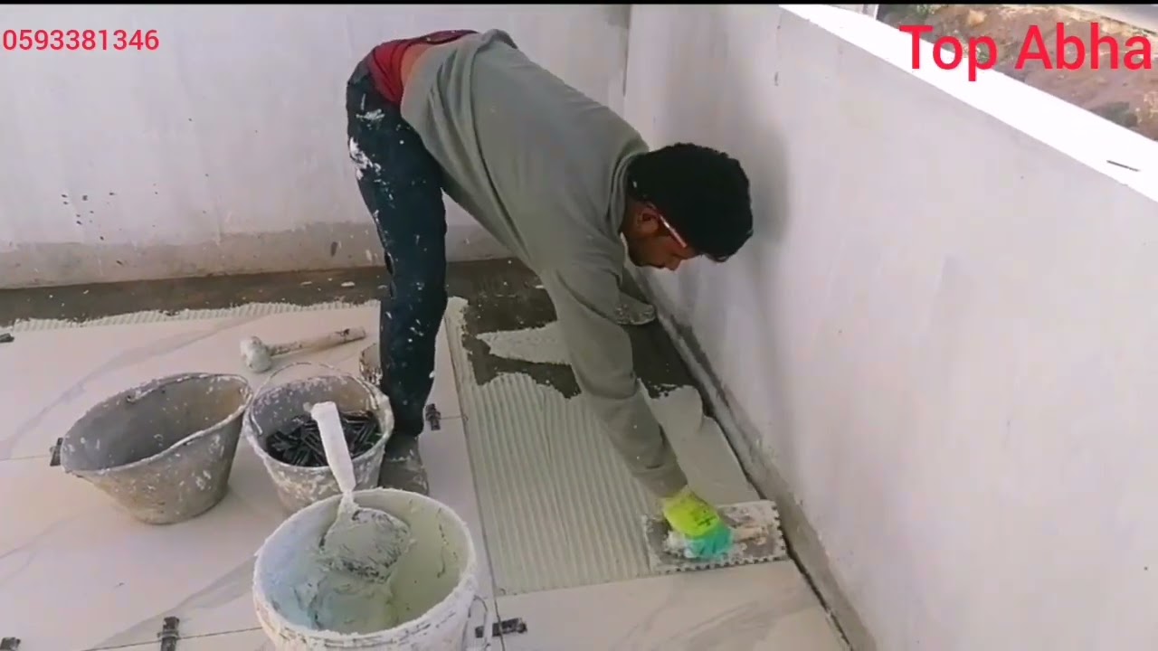 सऊदी अरब में टाइल्स लगाने का तरीका. India