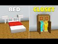 5 Working Bedroom Build Hacks in Minecraft Bedrock!