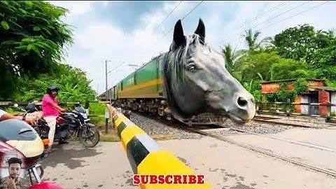 Gate man Busy Passing Train At Railway Gate || Level Crossing Indian Railways