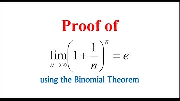 Proof of (1+1/n)^n=e