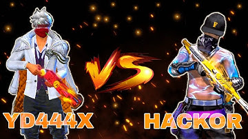 YD444X VS HACKOR || only red number 😈😈#raistar #ruokff #freefire .☠️☠️