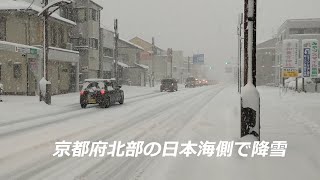 雪降る日 京都府北部の日本海側で降雪（2024年1月24日 京都府宮津市・舞鶴