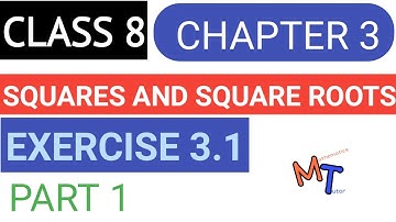 Class 8 || Chapter 3 || Square and square root || Exercise 3.1 || (Part 1) || By MathematicsTutor