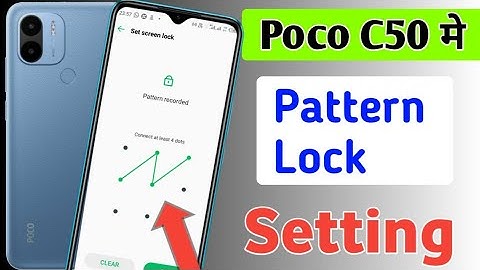 poco c50 me pattern lock setting/Poco C50 me pattern screen lock kaise lagaye/Pattern Lock in poco
