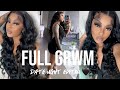 FULL GRWM: DATE NIGHT EDITION| MAKEUP + WIG INSTALL + OUTFIT | ft Klaiyi Hair