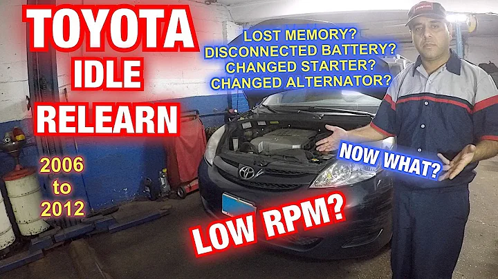 Toyota Idle Relearn Any and all Toyota 2006 to 2012