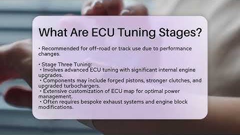 What Are ECU Tuning Stages? - Talking Tech Trends