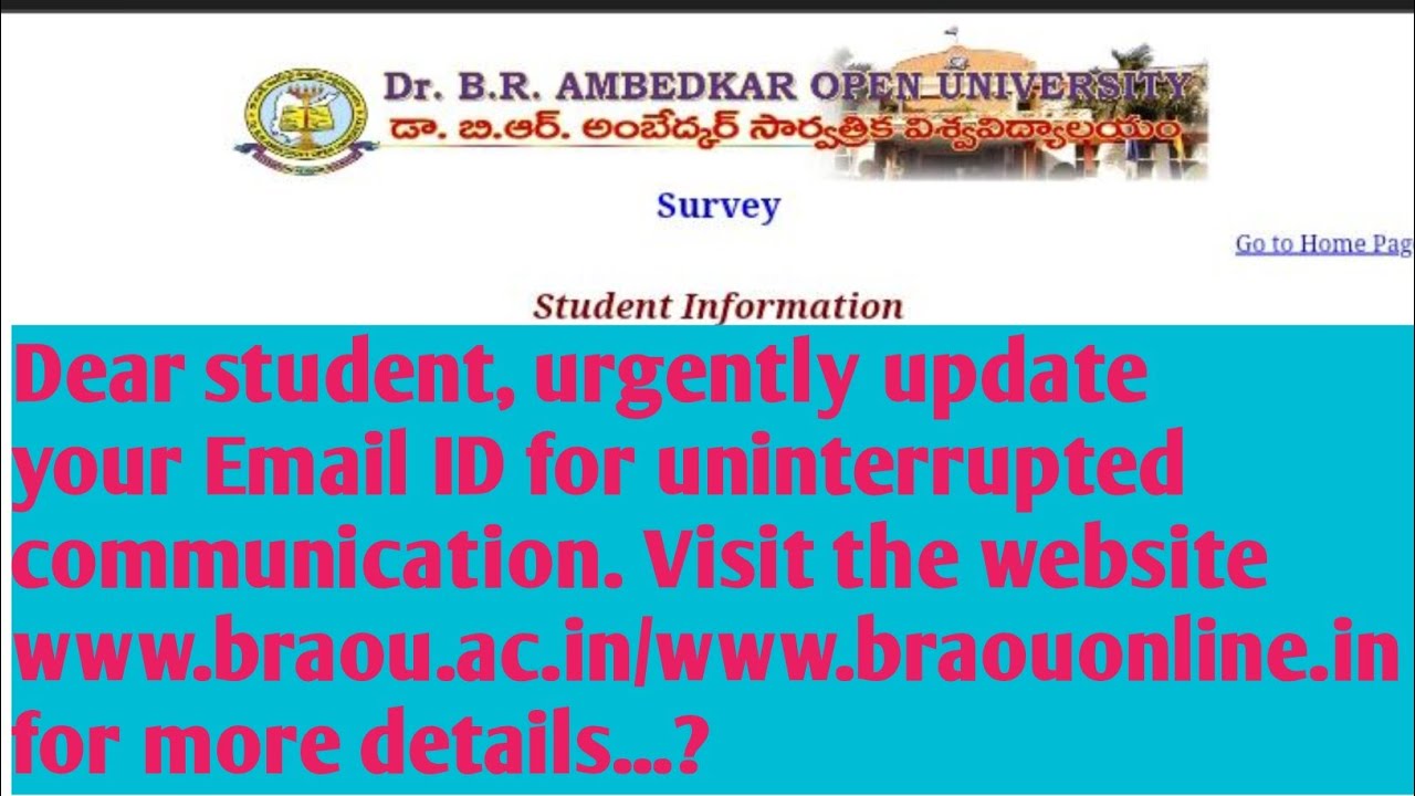 Dear student, urgently update your Email ID for uninterrupted ...