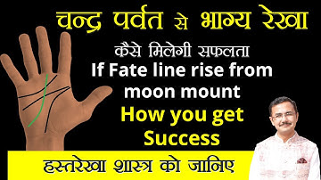 भाग्य रेखा यदि चंद्र पर्वत से निकले तो क्या होता है ? what if fate line starting from mount of moon