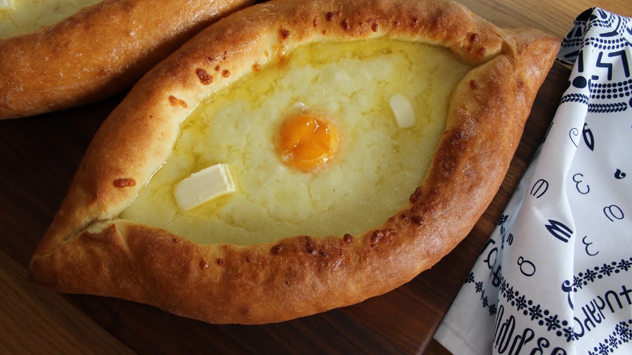 How to Make Georgian Cheese Boat Bread | Georgian Khachapuri Recipe | Acharuli Khachapuri