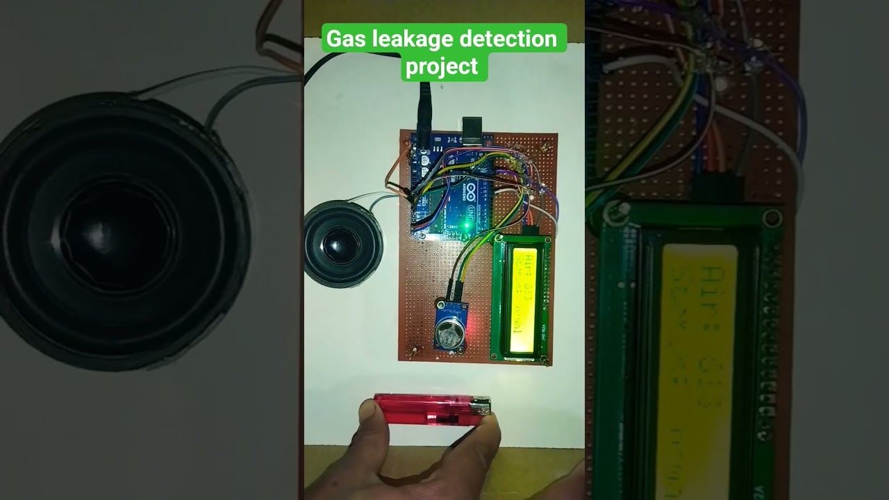 gas leakage project demonstration with Arduino based #arduino #ytshorts #trendingshorts #viralshort