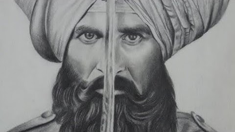 Realistic Drawing | #Akshaykumar ( kesari movie )sketch| Timelapse