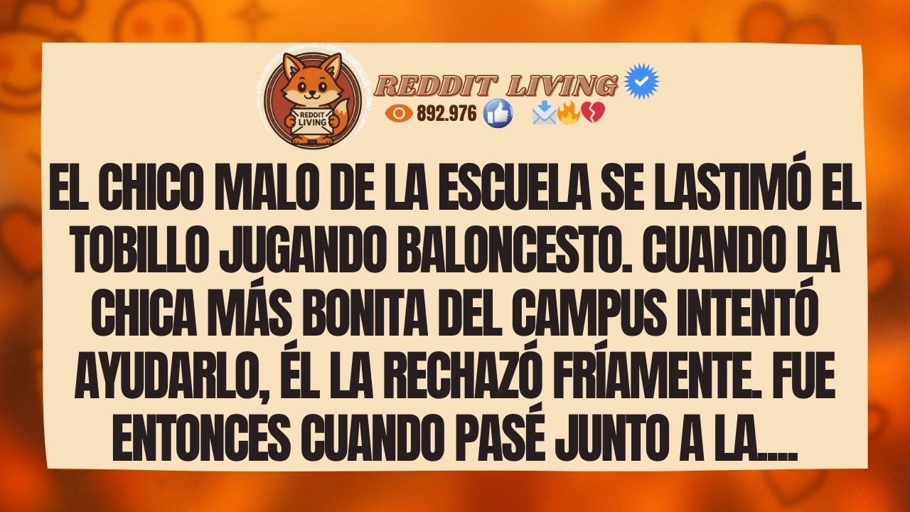 El chico malo de la escuela se lastimó el tobillo jugando baloncesto.