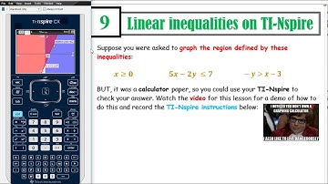 Linear inequalities on the TI Nspire
