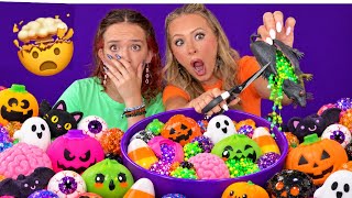 CUTTING OPEN VIRAL HALLOWEEN SQUISHIES 😱🕷🧠 #oddlysatisfying #squishy #halloween #trending #viral