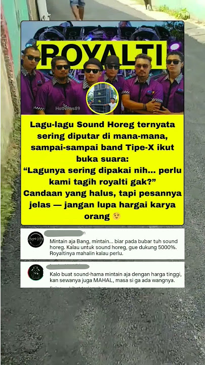 😅Sering Dipakai,Tipe-X: Royalti Mana Nih? #BerbagiInfo#TipeX #Royalti #Shorts #MusikViral #Horeg