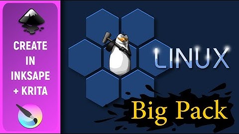 Speed Art Inkscape 1.0 + Krita: Linux Pack Wallpapers + penguin