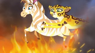 Lion Guard: The Fire & The Queen's Guard | The Queen's Visit HD Clip