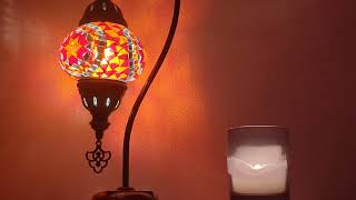 8 Hours Cozy Turkish Mosaic Lamp & Candlelight ASMR | Soft Ambient for Sleep & Study  screenshot 1